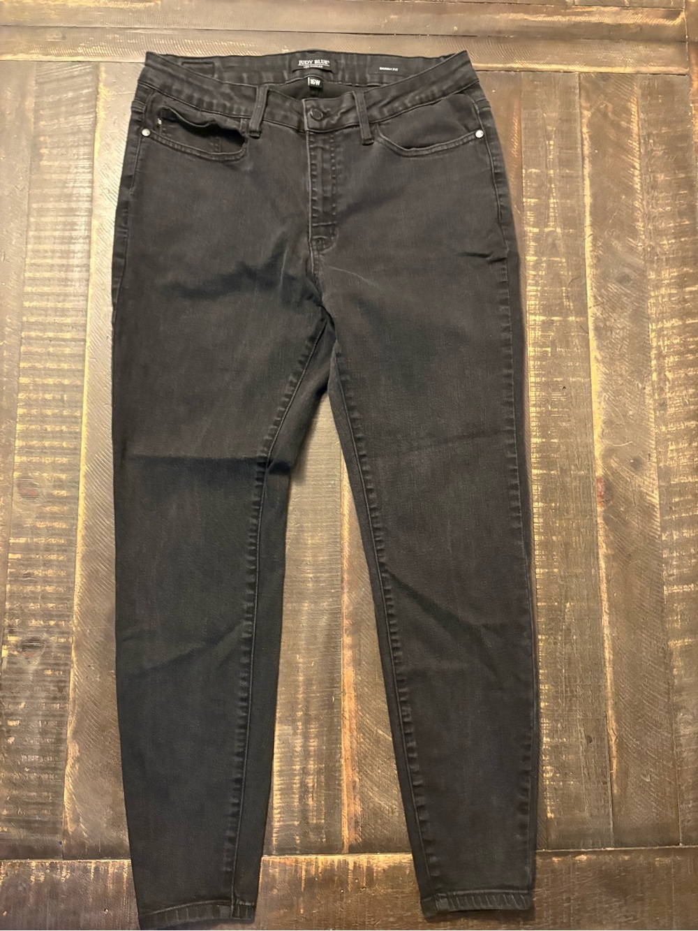 Judy Blue Women's Skinny Jeans Black Stretch Denim Classic Fit Lightweight